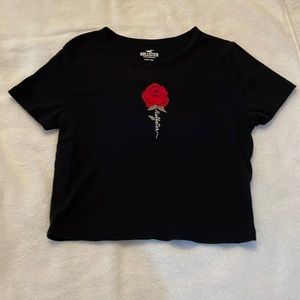 Hollister Red Rose Crop Top